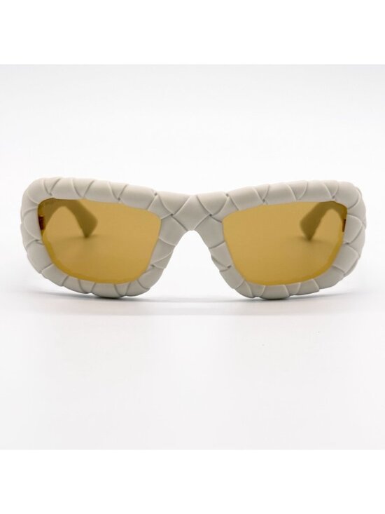 NEW BOTTEGA VENETA SUNGLASSES BV1303S 006 WOMEN WHITE EYEWEAR